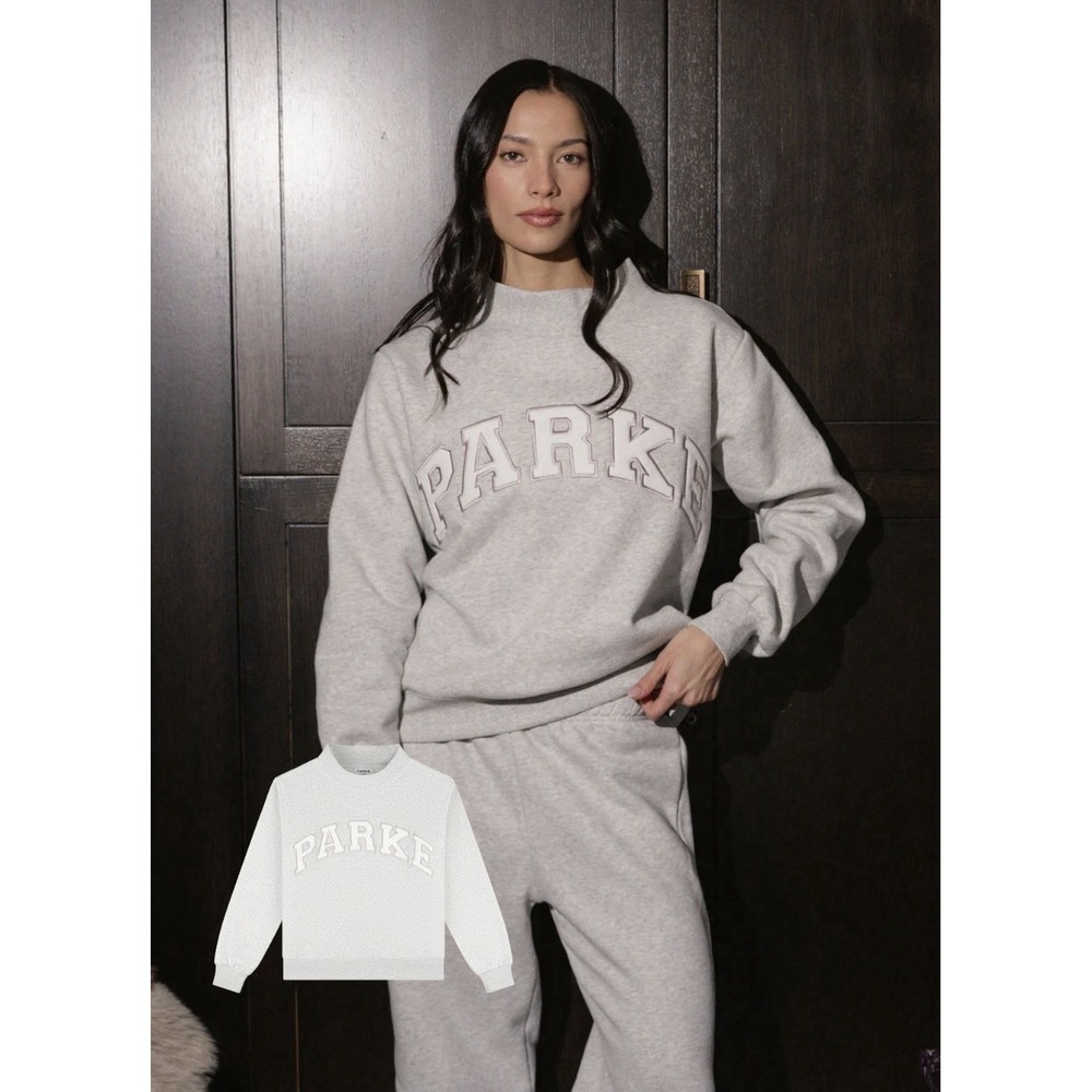 PARKE Gray Varsity Mock-neck Size L-XL
